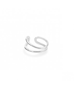 Плетеное кольцо на фалангу «2 линии»